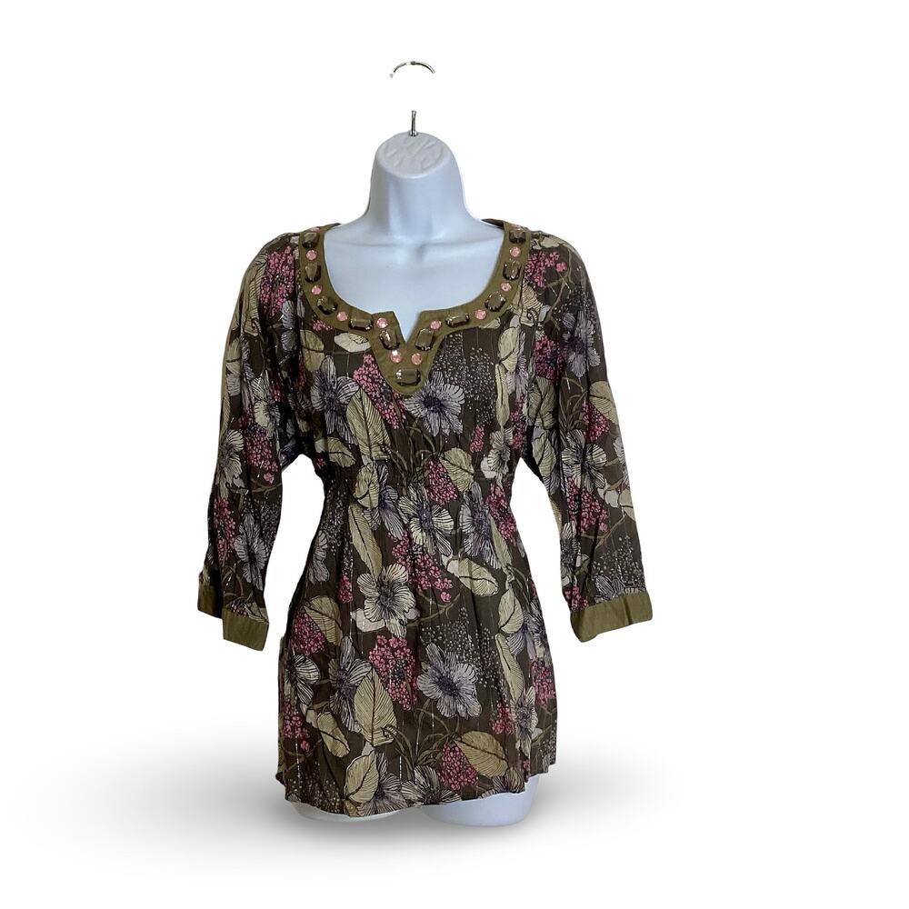 Att and Soul Jeweled Blouse